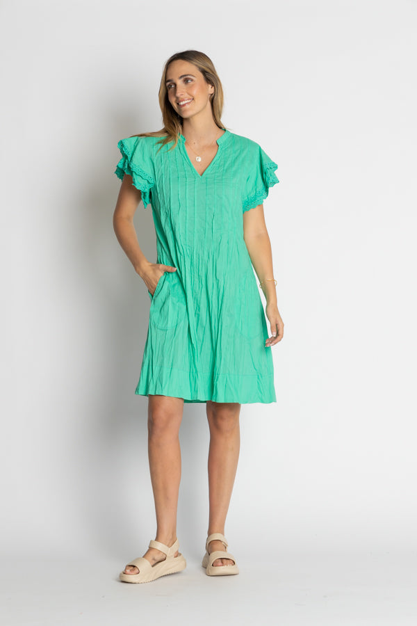 Lula Life Celeste Ruffle Dress Sea