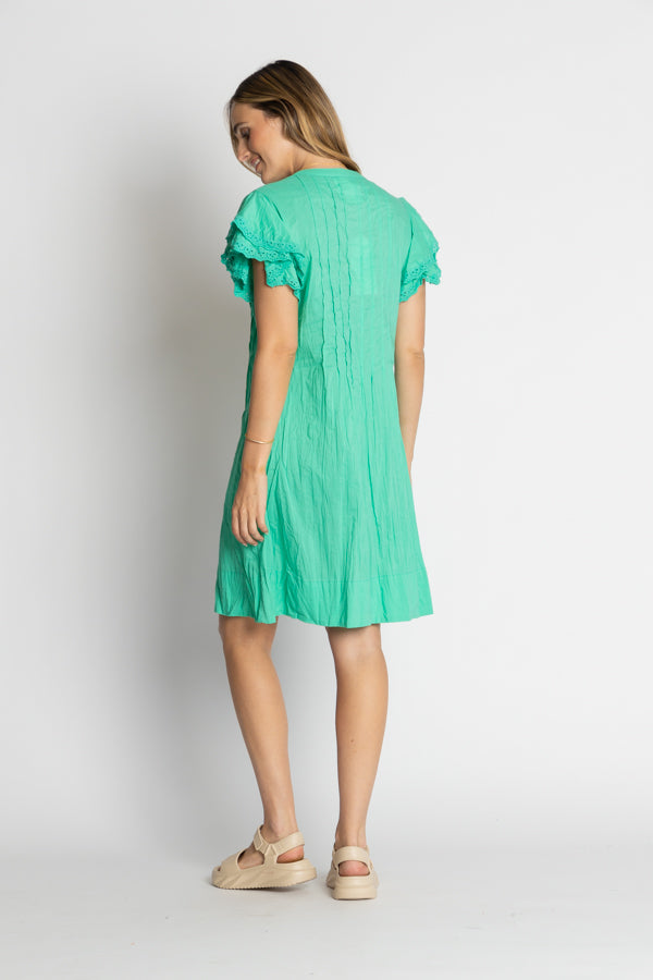 Lula Life Celeste Ruffle Dress Sea