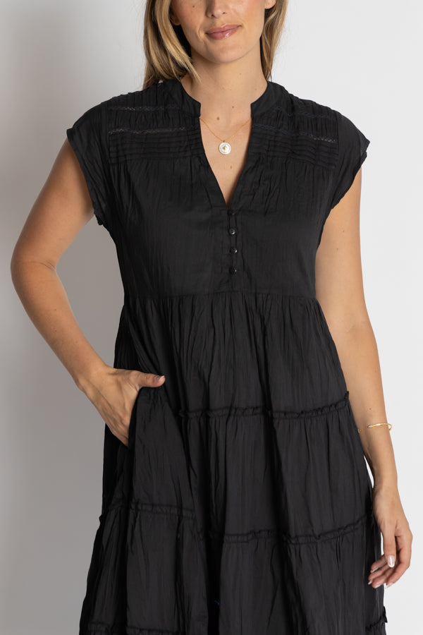 Lula Life Shayna Tiered Dress Black