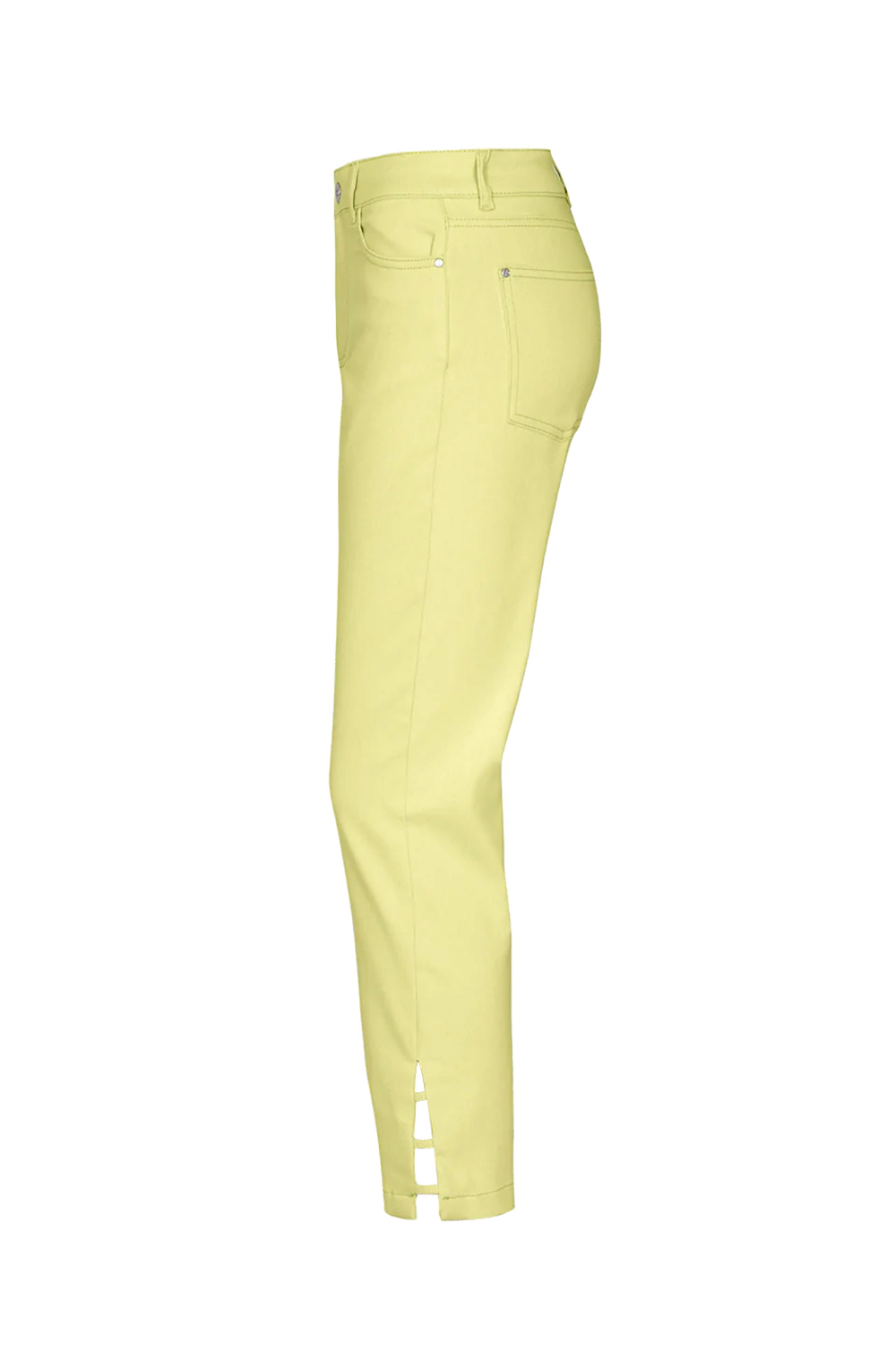 Dolcezza Cropped Cut Out Detail Pant 22202 Yellow