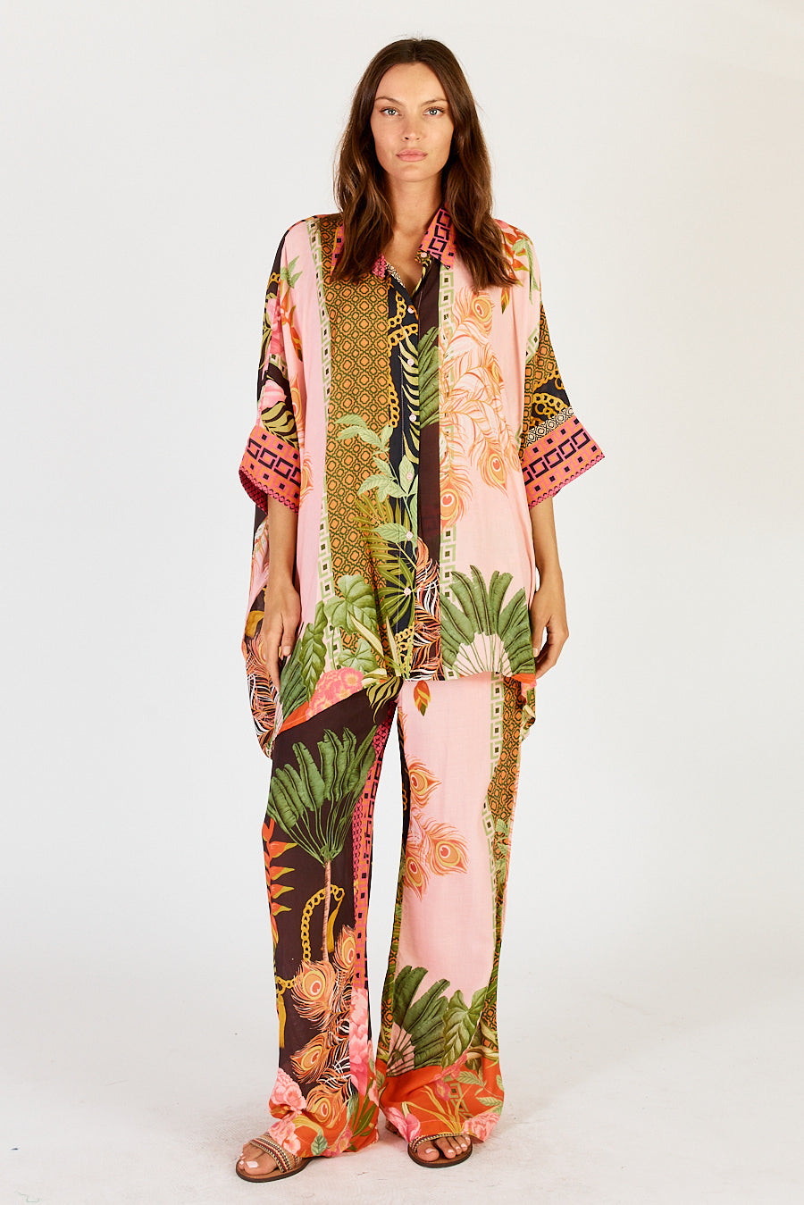 Lula Soul Ravello Kaftan Shirt Blush