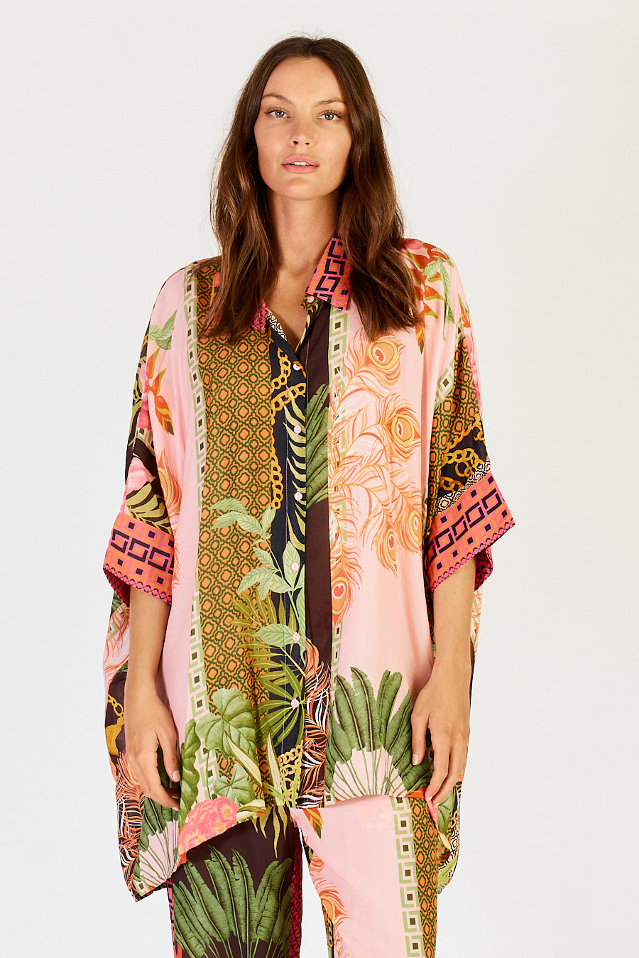 Lula Soul Ravello Kaftan Shirt Blush