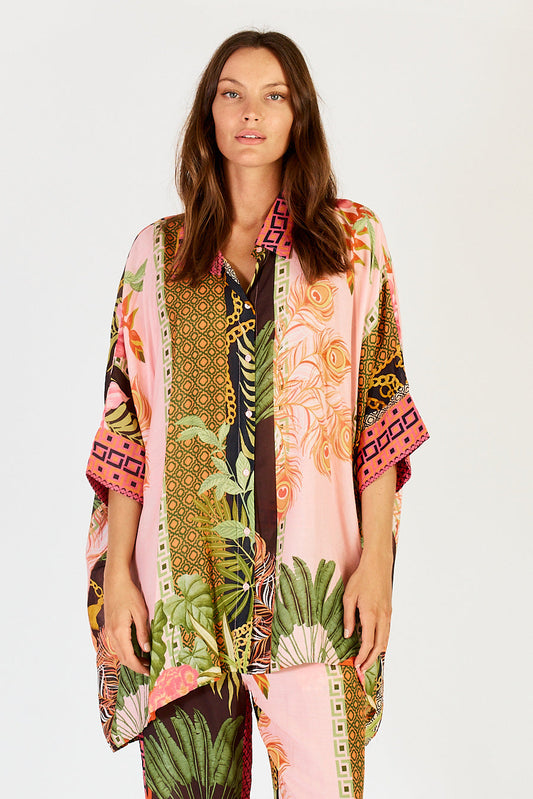 Lula Soul Ravello Kaftan Shirt Blush