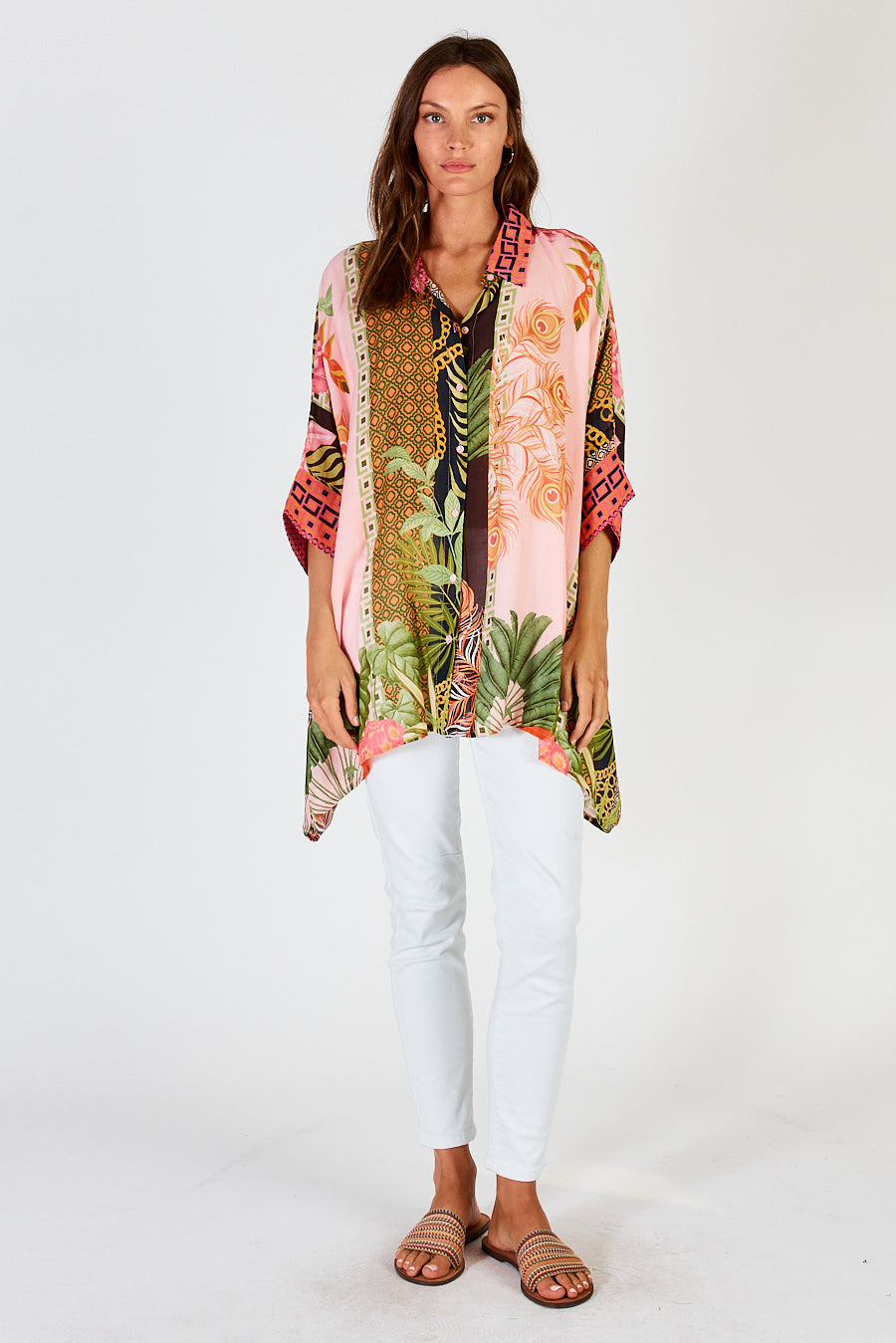 Lula Soul Ravello Kaftan Shirt Blush