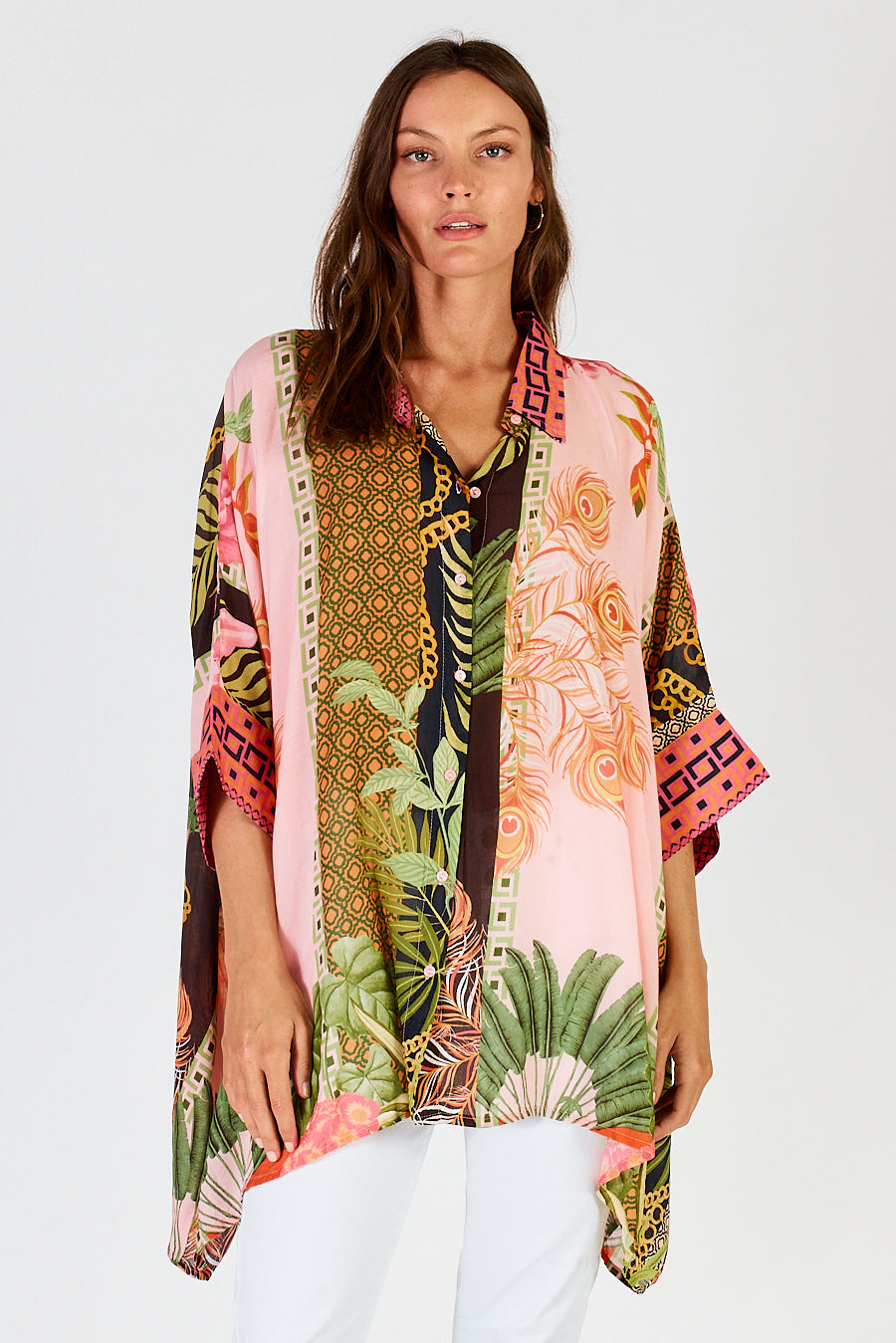 Lula Soul Ravello Kaftan Shirt Blush