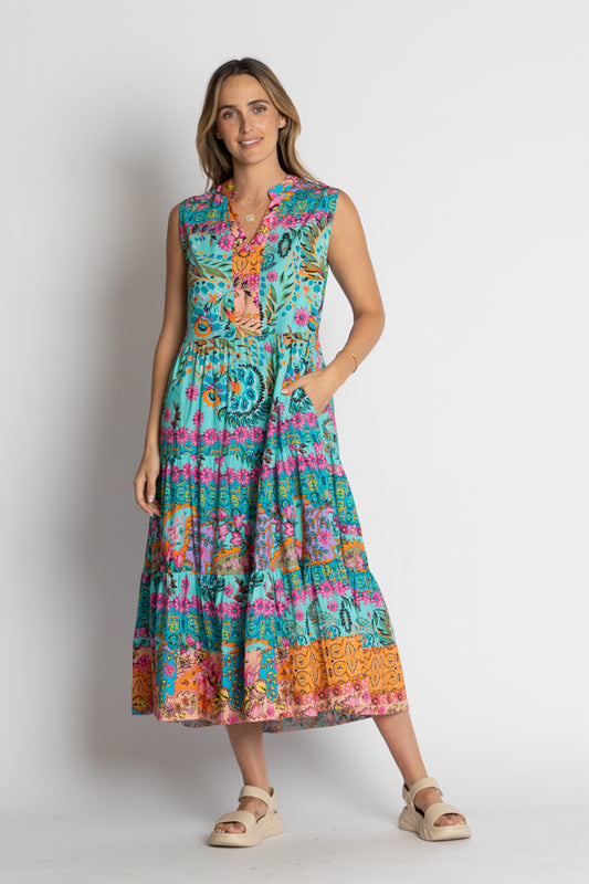 Lula Life Ratana Midi Dress Lagoon