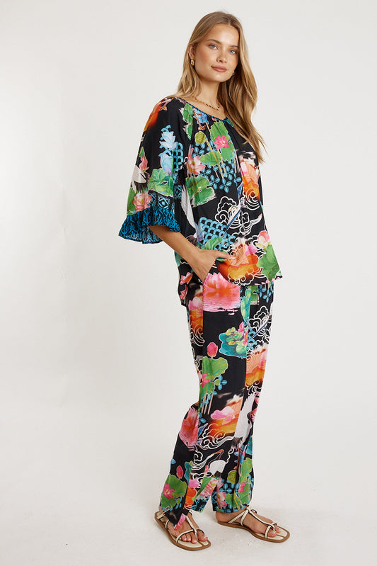 LulaLife Akiko Pant Ocean