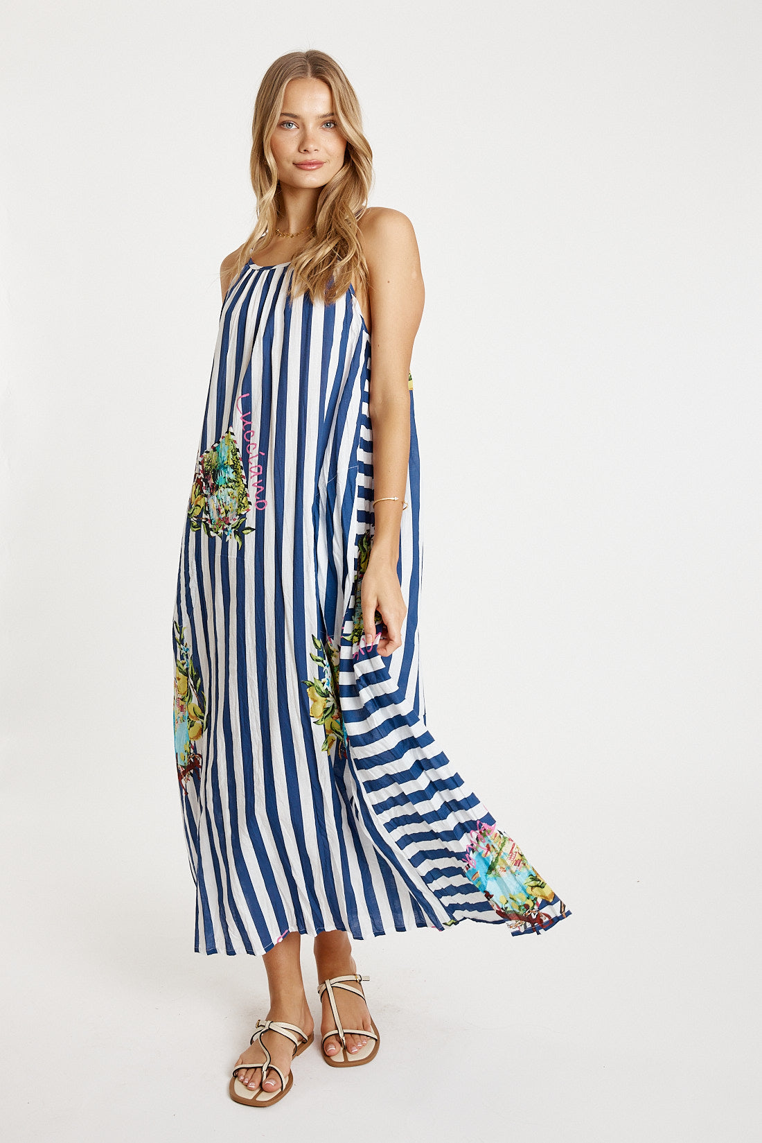 LulaLife Lucciano Maxi Navy Stripe