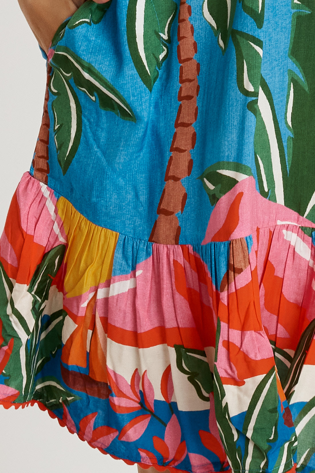 LulaLife Pacifica Shirred Dress Print