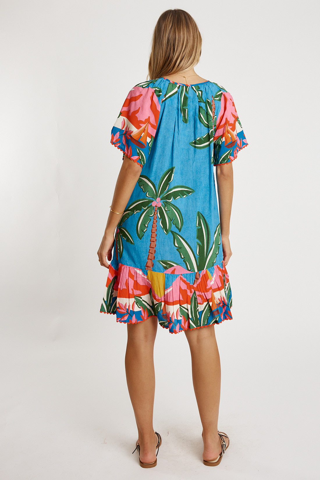 LulaLife Pacifica Shirred Dress Print