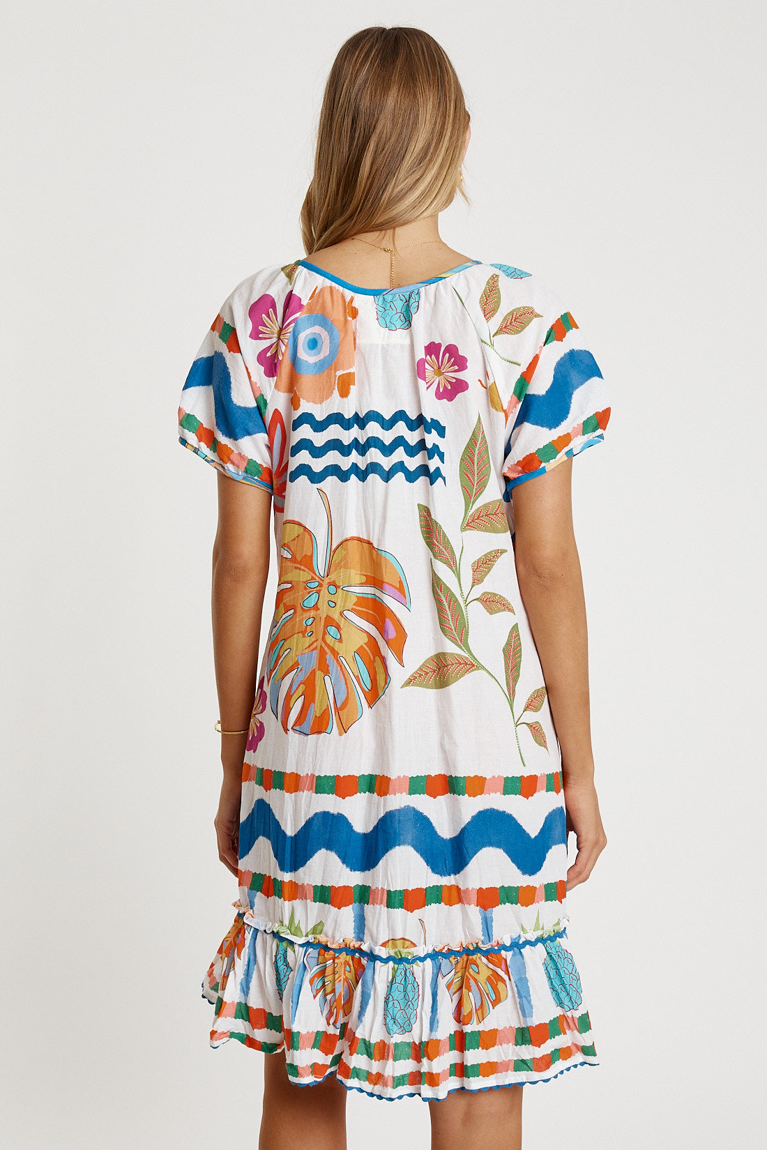 LulaLife Tasmin Shirred Dress White