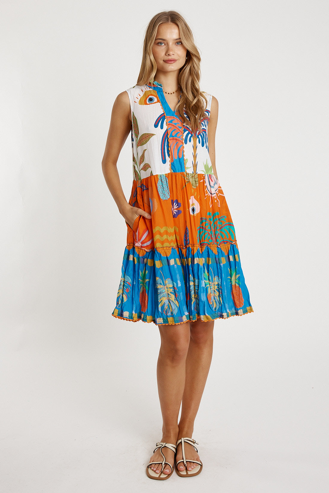 LulaLife Tasmin S/Less Dress Multi