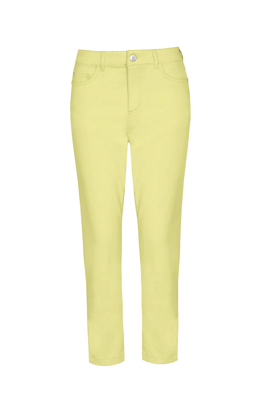 Dolcezza Cropped Cut Out Detail Pant 22202 Yellow