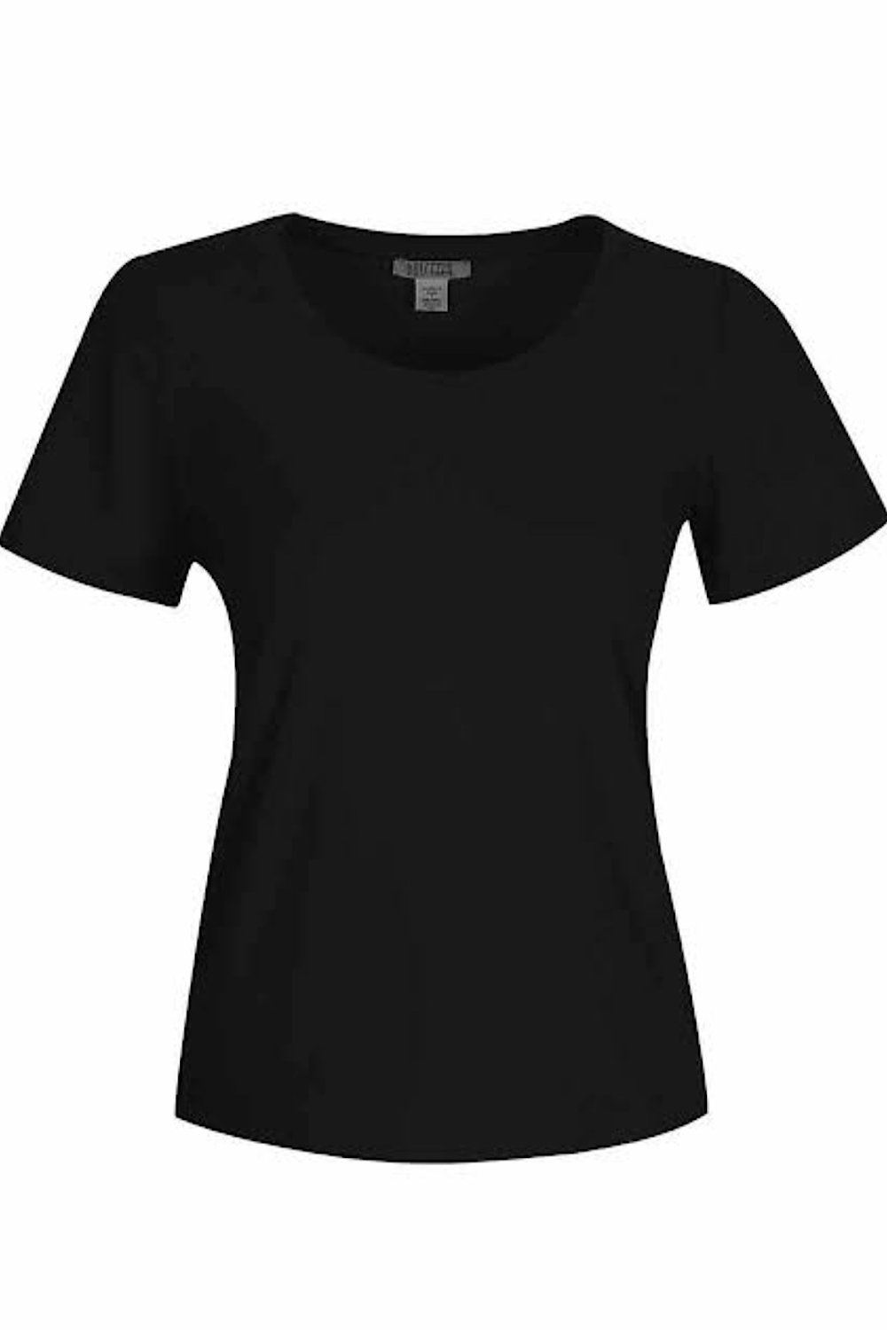 Dolcezza Round Neck Short Sleeve Cotton Top 22500 Black