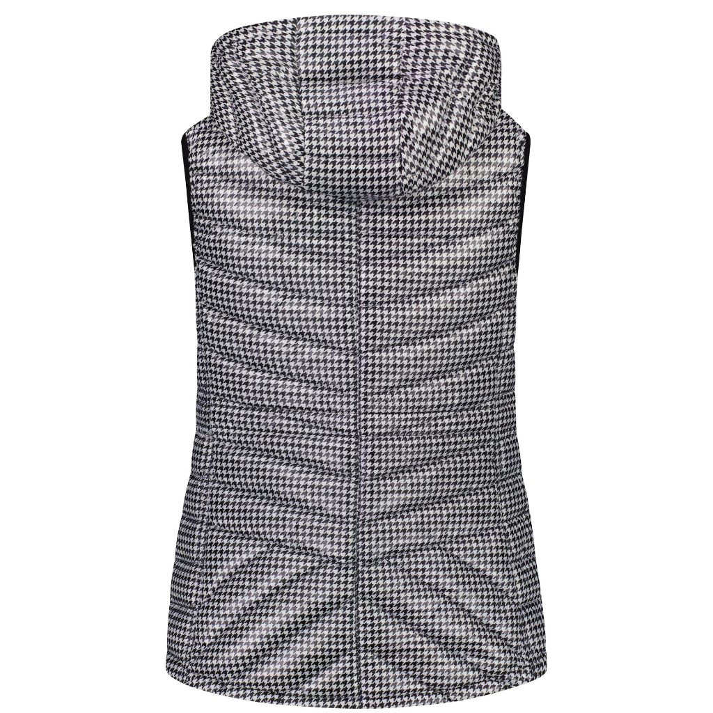 Mary-Claire Puffer Vest - Houndstooth
