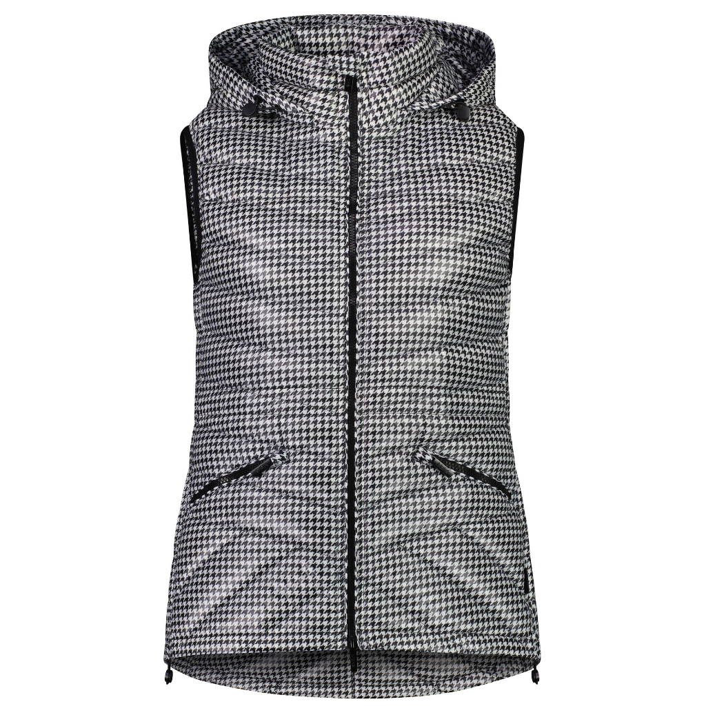 Mary-Claire Puffer Vest - Houndstooth